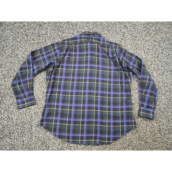 VTG Polo Ralph Lauren Men's Regent Flannel‎ L/S Button Shirt Green Plaid XL - Picture 7 of 7